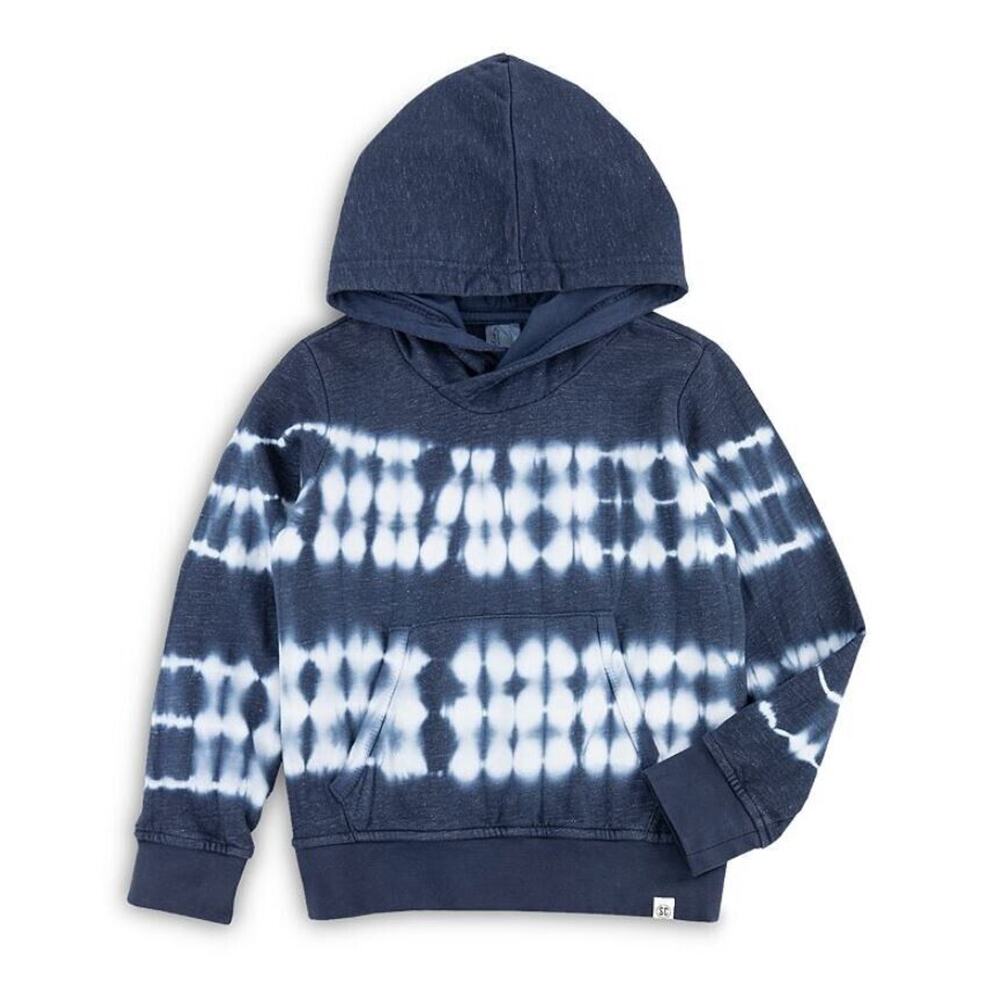Sovereign Code Boys Corinth Cotton Blend Tie Dye Hoodie in Navy Size‎ 4 $44
